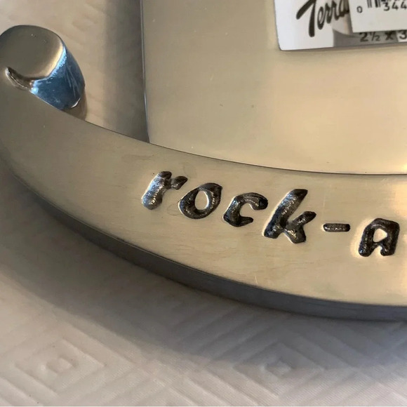 New! Rock-A-Bye Baby Chrome Heavy Baby Photo Frame 2.5 x 3.5” 1998 Keepsake - Picture 2 of 11